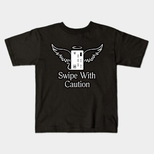 Financial Wings Tee - "Swipe With Caution" Credit Card Humor Shirt Kids T-Shirt